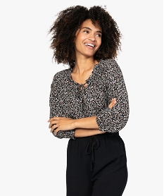 blouse femme imprimee avec manches 34 elastiquees imprimeB997301_1