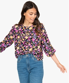 GEMO Blouse femme imprimée à manches longues Imprimé