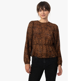 blouse femme en voile avec manches chauve-souris imprimeB998201_1