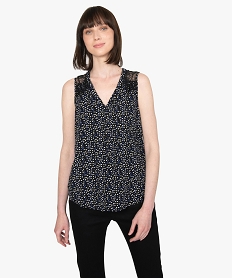 GEMO Blouse femme sans manches imprimée Multicolore