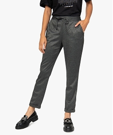 GEMO Pantalon en maille extensible à micro motifs femme Imprimé