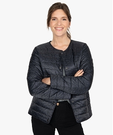 GEMO Blouson femme matelassé avec col rond Imprimé