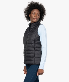 GEMO Blouson femme matelassé sans manches noir vif