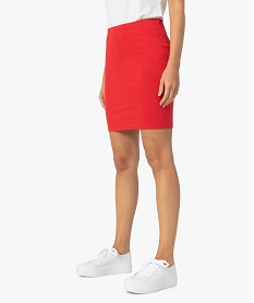 GEMO Jupe femme courte en jersey forme tube rouge standard