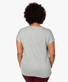 tee-shirt femme grande taille a manches courtes a motifs gris t-shirts manches courtesC020801_3