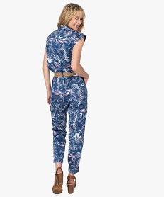 combinaison pantalon femme imprimee avec ceinture imprimeC030601_3