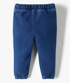 pantalon bebe garcon en maille souple bleu jeansC032501_3