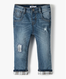 jean bebe garcon coupe slim entierement double bleu jeansC032601_1