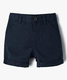 GEMO Bermuda bébé garçon en toile de coton noir chine