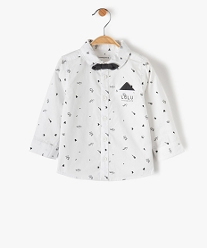 chemise bebe garcon avec nœud papillon – lulucastagnette blancC035501_1