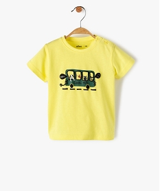 tee-shirt bebe garcon a manches courtes avec motifs jauneC041101_1