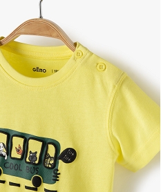 tee-shirt bebe garcon a manches courtes avec motifs jauneC041101_2