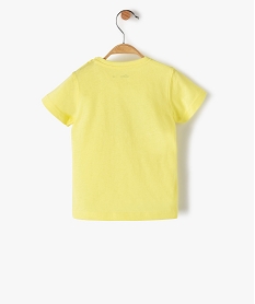 tee-shirt bebe garcon a manches courtes avec motifs jauneC041101_4