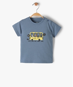 GEMO Tee-shirt bébé garçon à manches courtes avec motifs bleu standard