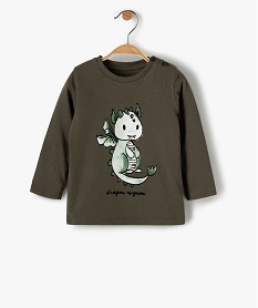 GEMO Tee-shirt bébé garçon imprimé fantaisie Vert