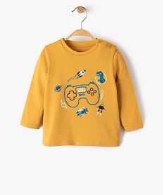 GEMO Tee-shirt bébé garçon imprimé fantaisie Jaune