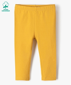 legging long en coton stretch bebe fille jaune leggingsC046201_1