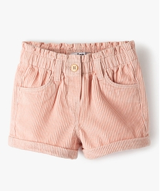 short bebe fille en velours grosses cotes rose shortsC047201_1