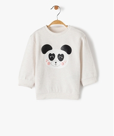 GEMO Sweat bébé fille avec motif animal sur l’avant Beige