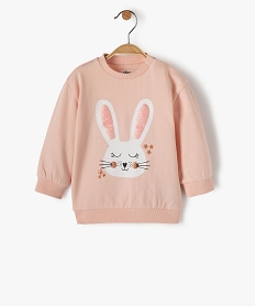 GEMO Sweat bébé fille avec motif animal sur l’avant Rose