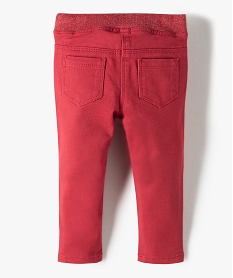 jegging bebe fille a taille reglable et ceinture pailletee rouge pantalonsC049301_3