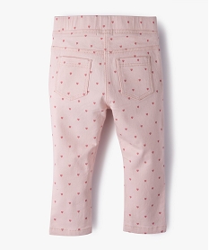 pantalon bebe fille coupe slim avec taille elastiquee rose pantalonsC049601_3
