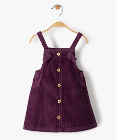 robe bebe fille a bretelles en velours cotele violet robesC053101_1