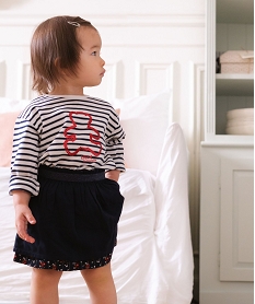 GEMO Tee-shirt bébé fille à rayures et motif sequins – LuluCastagnette Imprimé