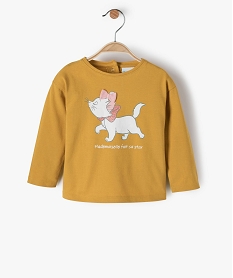 tee-shirt bebe fille avec large motif - disney jauneC059701_1