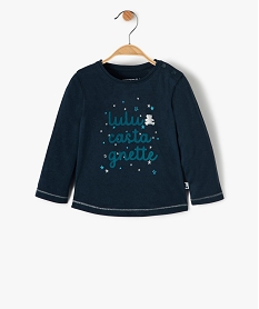 GEMO Tee-shirt bébé fille à motif pailleté – LuluCastagnette Bleu