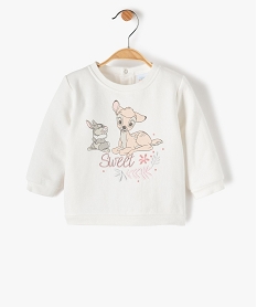 GEMO Sweat bébé fille avec motif Bambi - Disney Beige