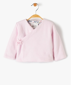 GEMO Sweat bébé fille réversible à fermeture croisée Rose