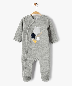 GEMO Pyjama bébé garçon avec motifs étoiles et fusée Gris