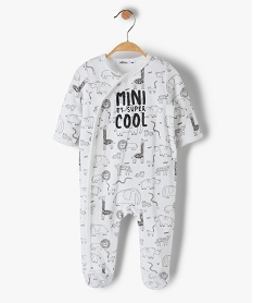 GEMO Pyjama bébé garçon en velours avec motifs animaux et inscription Multicolore