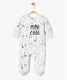 GEMO Pyjama bébé garçon avec motifs animaux et inscription Multicolore