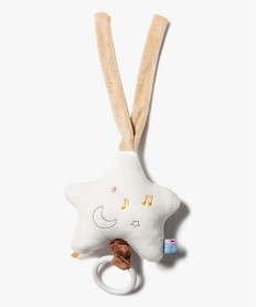 GEMO Doudou bébé musical en forme détoile - Sucre dOrge Beige