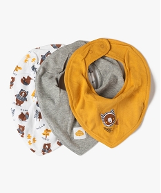 GEMO Bavoirs naissance bébé garçon façon bandana (lot de 3) Imprimé