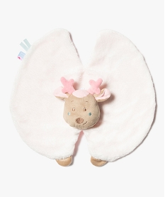 GEMO Doudou bébé plat motif renne – Sucre d’Orge Beige