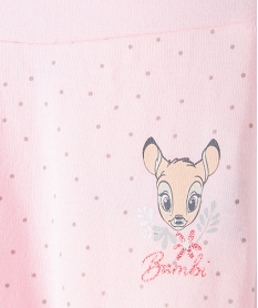 pantalon bebe fille en maille imprimee bambi - disney roseC067801_2