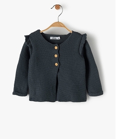 GEMO Gilet bébé fille avec volants sur les épaules Bleu