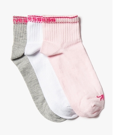 chaussettes fille pour le sport (lot de 3) - airness rose chaussettesC075901_1