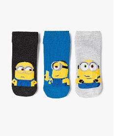 GEMO Chaussettes garçon à tige basse - Minions (lot de 3) kaki chine