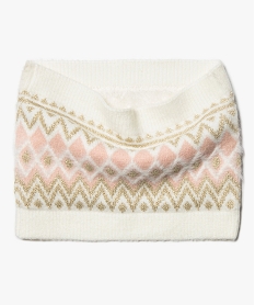 echarpe fille forme snood a motifs pailletes blancC079101_1