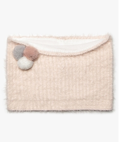 GEMO Echarpe fille forme snood avec doublure polaire Rose