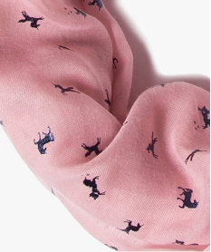 foulard fille forme snood avec micro motifs licornes rose foulards echarpes et gantsC080001_2