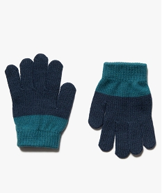 gants garcon bicolores bleu standardC080901_1