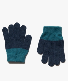 GEMO Gants garçon bicolores bleu standard