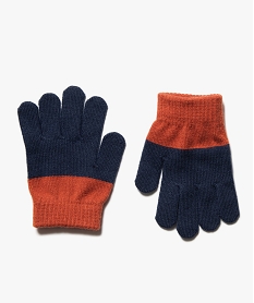 gants garcon bicolores orange standardC081001_1