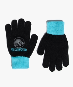 GEMO Gants garçon avec motif dinosaure – Jurassic World Bleu