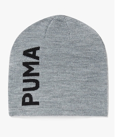 GEMO Bonnet homme en maille avec inscription - Puma Gris